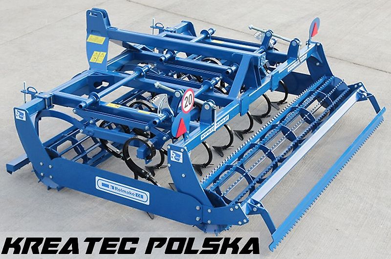 Rolmako Saatbettkombination kompakt U 684 mit Zinken SX, gehängte Version, Breiten von 2,5 m bis 4,5 m