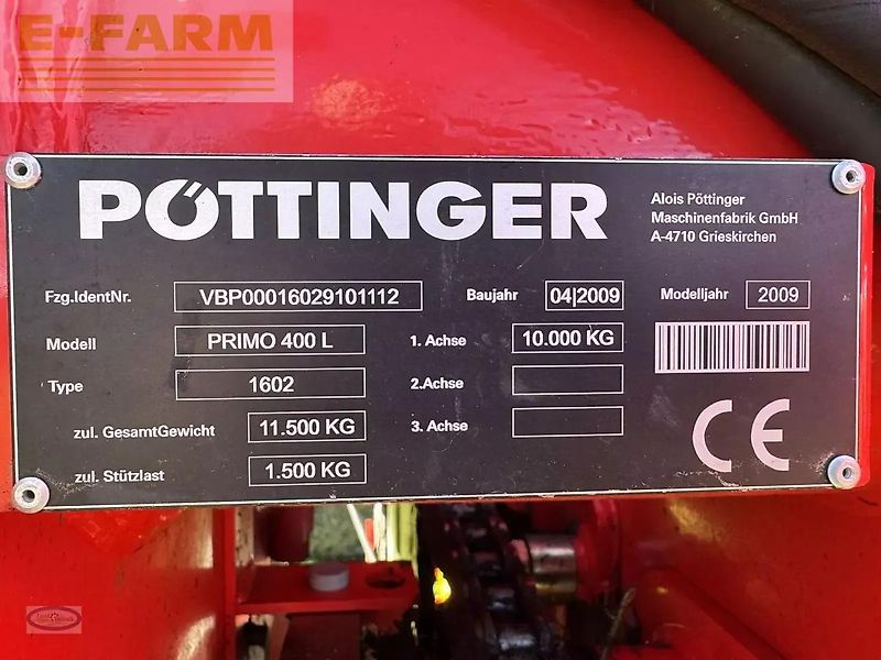 Pöttinger primo 400 l
