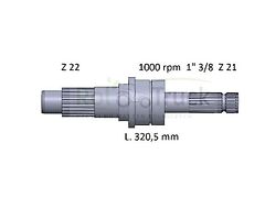 Ford Zapfwelle FORD L-320,5 1000 OBR. 83843942