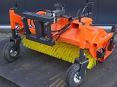 Hofstede veegmachine borstel 60cm ,korte aanbouw shovel mini shovel / heftruck / verreiker etc aanbouw met lepel insteek