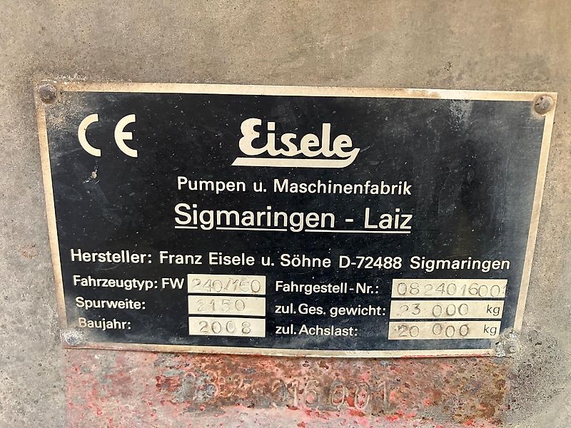 Eisele FW 240/160 mit Vogelsang 12m Schleppschlauch