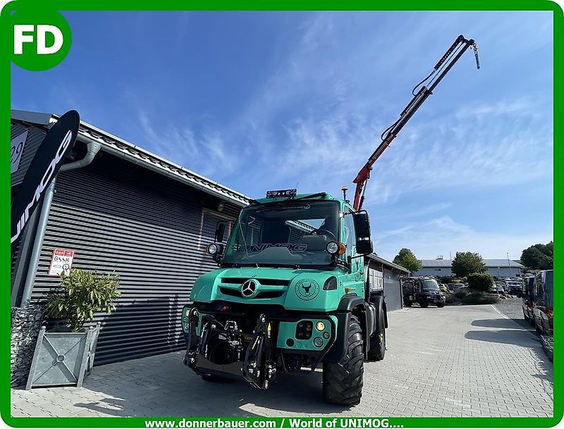 Mercedes-Benz Unimog U318 mit Ladekran aus Ez.2014, 1a Zustand , Leasing-Finanzierung mgl.