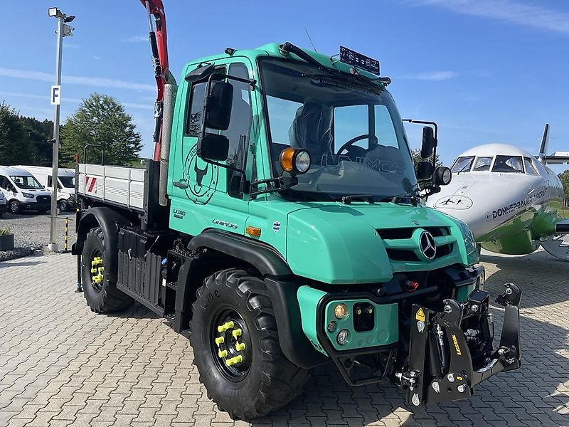 Mercedes-Benz Unimog U318 mit Ladekran aus Ez.2014, 1a Zustand , Leasing-Finanzierung mgl.